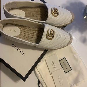 Gucci Leather espadrille with Double G